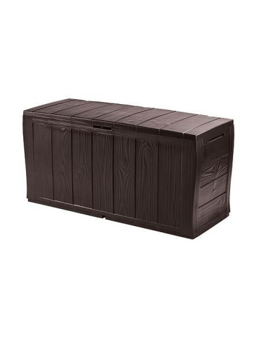 Lada depozitare de gradina, model lemn maro, 117x45x57.5 cm, Keter