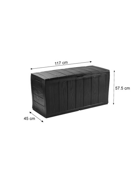 Lada depozitare de gradina, model lemn maro, 117x45x57.5 cm, Keter