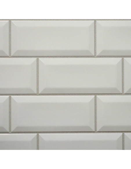 Panou decorativ, PVC, model caramida 3D, alb, 96x48.5 cm