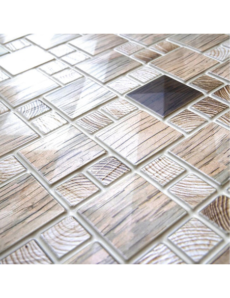 Panou decorativ, PVC, model mozaic, striat, 96x48.5 cm