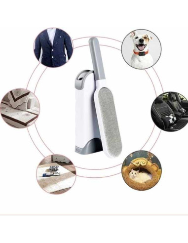 Pat Rotund Imblanit pentru Animale de Companie, Suprafata Antiaderenta, Calduros, Materiale Soft, 60 cm si 2 Perii pentru Indepa