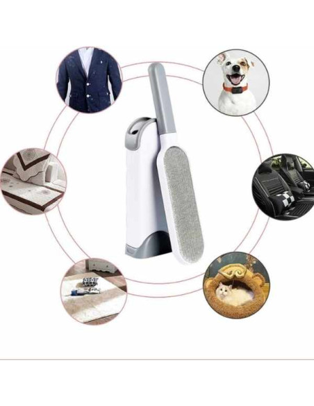 Pat Rotund Imblanit pentru Animale de Companie, Suprafata Antiaderenta, Calduros, Materiale Soft, 60 cm si 2 Perii pentru Indepa