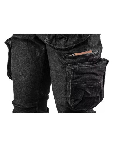 Pantaloni de lucru cu 5 buzunare, model DENIM, negru, marime XL, NEO