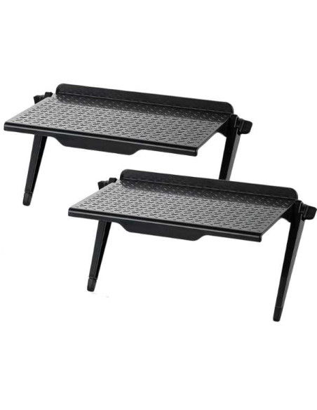 Set 2 buc, Raft Reglabil de Depozitare pentru TV sau Monitoare LCD, Maxim 4 Kg, 30 x 11 x 3 cm, Negru