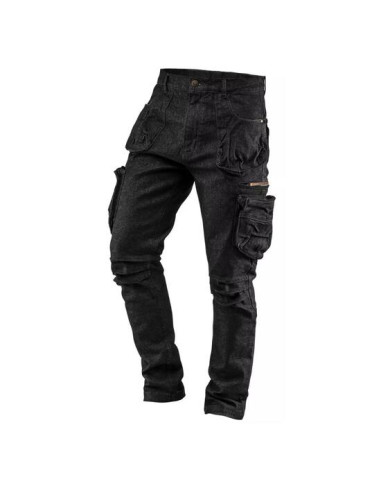 Pantaloni de lucru cu 5 buzunare, model DENIM, negru, marime XXL, NEO