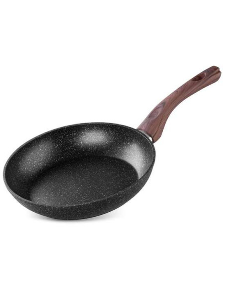 Tigaie clasica, 28 cm, antiaderenta, Black Marble Line, MagicHome