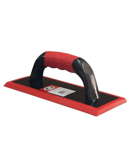 Drisca cu cauciuc, Olejnik, margini tesite, 10x25cm, maner soft, Rosu