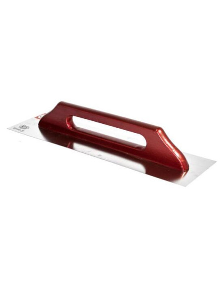 Gletiera inox, Olejnik, 13x48 cm, maner lemn lung, Rosu