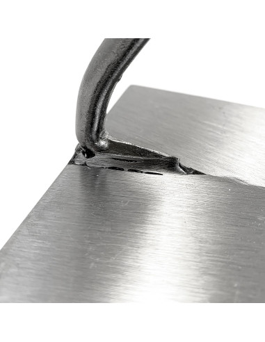 Mistrie inox, Olejnik, trapez, lata, 140 mm, maner lemn, Rosu