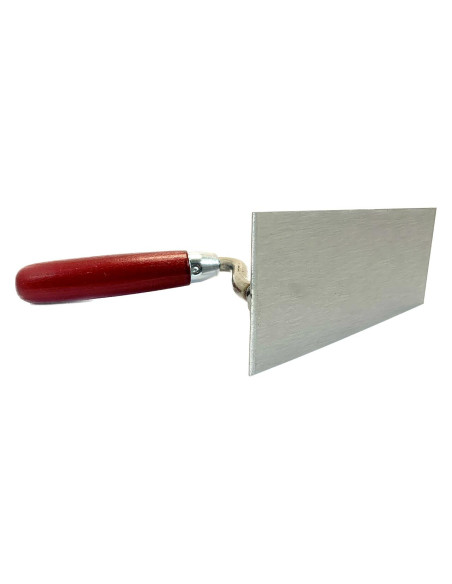 Mistrie inox, Olejnik, trapez, lata, 140 mm, maner lemn, Rosu