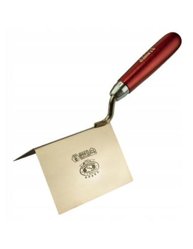 Mistrie inox, Olejnik, colt exterior, 75x110 mm, maner lemn, Rosu