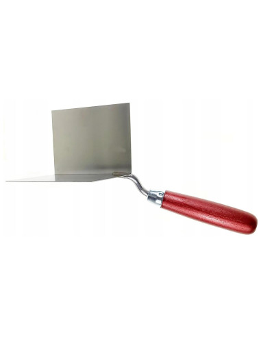 Mistrie inox, Olejnik, colt exterior, 75x110 mm, maner lemn, Rosu