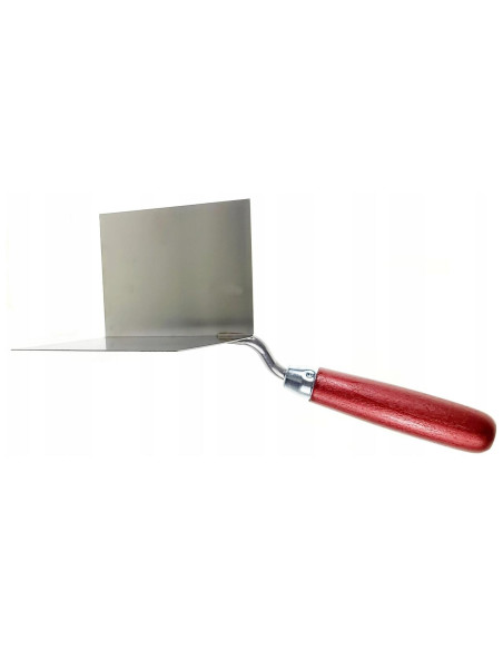 Mistrie inox, Olejnik, colt exterior, 75x110 mm, maner lemn, Rosu