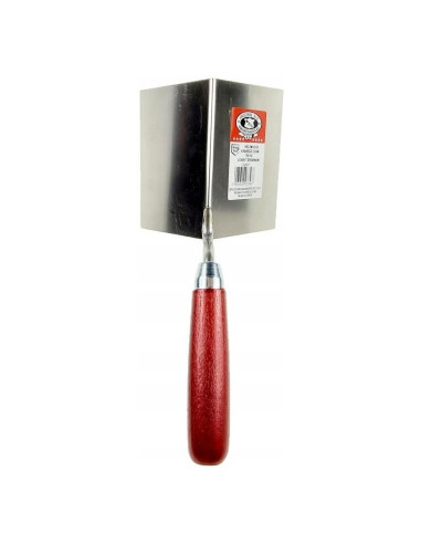 Mistrie inox, Olejnik, colt exterior, 75x110 mm, maner lemn, Rosu