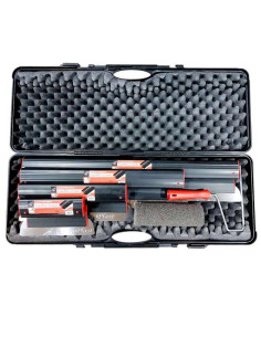 Set 4 gletiere profesionale, inox, 25, 40, 60, 80 cm, rola gletuit, geanta, Ergoplast