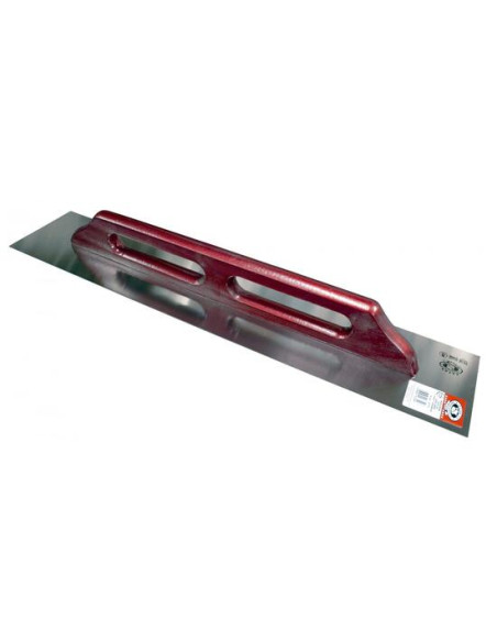Gletiera inox, Olejnik, 13x60 cm, maner lemn lung, Rosu