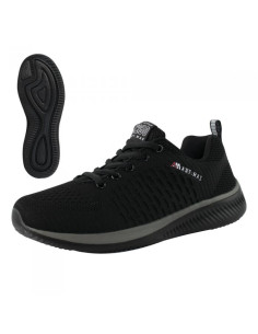 Pantofi casual, textil, talpa spuma Eva, negru si gri, marime 39, ART.MAS 2