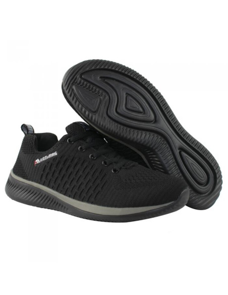 Pantofi casual, textil, talpa spuma Eva, negru si gri, marime 41, ART.MAS