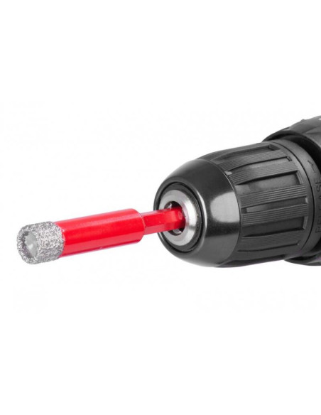 Set burghie diamantate uscate, burghiu de sticla, 5 piese, 6-8-10-12 mm, HEX, Strend Pro Premium