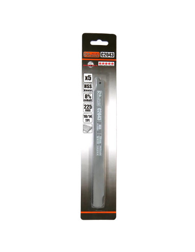 Panza, lama, fierastrau tip sabie, pentru lemn, HSS bimetal-Cobalt, 10/14 TPI, set 5 buc, 225 mm, Richmann Exclusive
