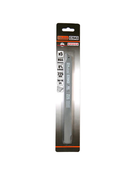 Panza, lama, fierastrau tip sabie, pentru lemn, HSS bimetal-Cobalt, 10/14 TPI, set 5 buc, 225 mm, Richmann Exclusive