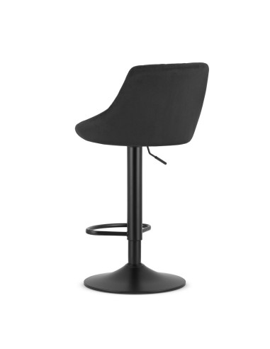 Scaun de bucatarie/bar, Artool, rotativ, catifea, negru, 45.5x49x105 cm