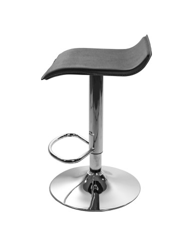 Scaun de bucatarie/bar, Artool, Fort, rotativ, piele ecologica, negru si argintiu, 38x39x84 cm