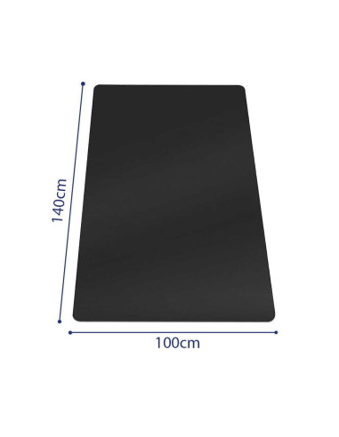 Covoras protectie podea pentru scaun birou, Mufart, PP, negru, 140x100 cm