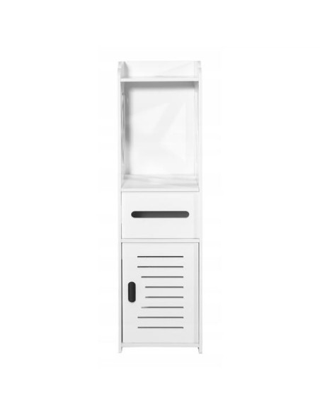 Dulap baie, Mufart, 2 rafturi, 1 sertar, 1 usa, alb, 25x21.5x80 cm