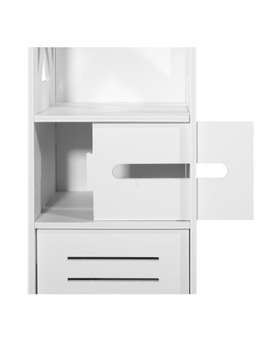 Dulap baie, Mufart, 2 rafturi, 1 sertar, 1 usa, alb, 25x21.5x80 cm