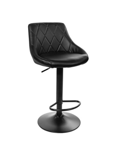Scaun de bucatarie/bar, Artool, Kast, rotativ, piele ecologica, negru, 45.5x48.5x85-105 cm