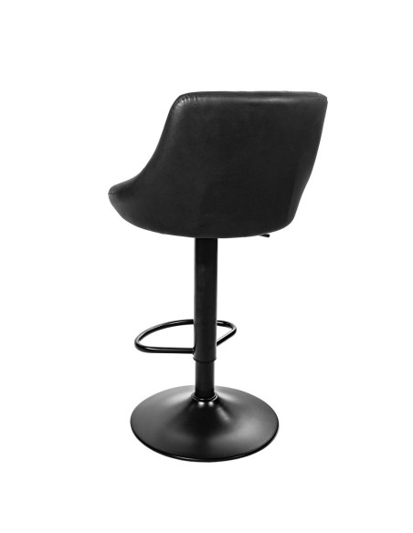 Scaun de bucatarie/bar, Artool, Kast, rotativ, piele ecologica, negru, 45.5x48.5x85-105 cm