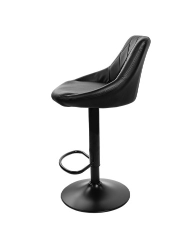 Scaun de bucatarie/bar, Artool, Kast, rotativ, piele ecologica, negru, 45.5x48.5x85-105 cm