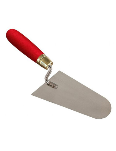 Mistrie inox, Strend Pro Premium, semirotunda, 200 mm, maner lemn, rosu