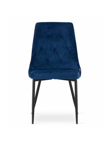 Scaun bucatarie/living, Artool, Imola, catifea, metal, bleumarin, 48.5x61x93.5 cm