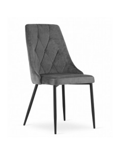 Scaun bucatarie/living, Artool, Imola, catifea, metal, gri, 48.5x61x93.5 cm