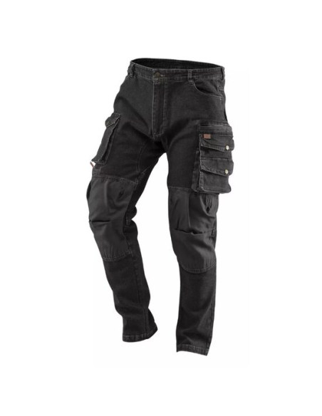 Pantaloni de lucru tip blugi, NEO, model Denim, negru, marimea L/52