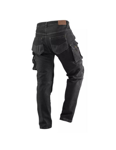 Pantaloni de lucru tip blugi, NEO, model Denim, negru, marimea M/50