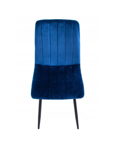 Scaun bucatarie/living, Artool, Lava, catifea, metal, bleumarin si negru, 43x51x90 cm