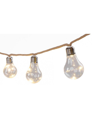 Ghirlanda solara, Strend Pro, tip sirag, de 10 becuri LED, 3.8 m