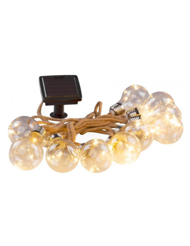 Ghirlanda solara, Strend Pro, tip sirag, de 10 becuri LED, 3.8 m