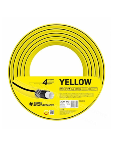 Furtun gradina, Cellfast Yellow, 4 straturi, 1/2'', 20 m