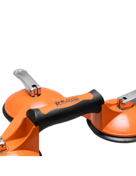 Ventuza pentru transport si montat parbrize, geamuri, placi marmura, granit, 3 brate, max 180 kg, 123 mm, Richmann Exclusive