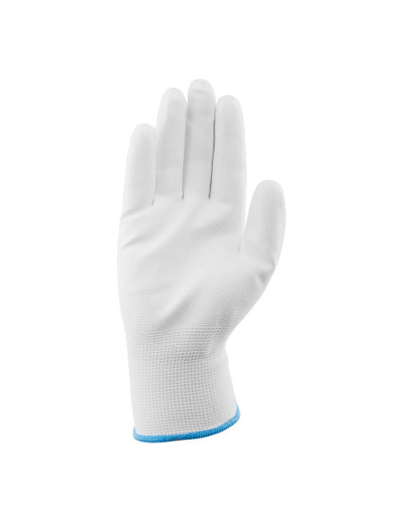 Manusi pentru lucru, Richmann, poliester, poliuretan, marimea S, alb