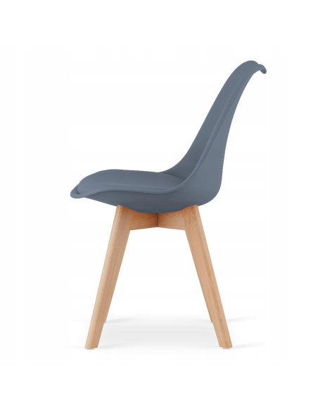 Scaun bucatarie/living, Artool, Mark, PP, lemn, grafit, 49x43x82 cm