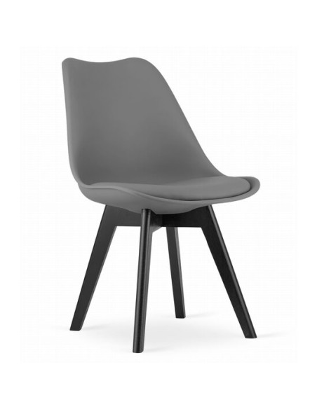 Scaun bucatarie/living, Artool, Mark, PP, grafit si negru, 49x55.5x82.5 cm