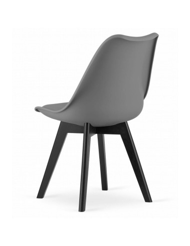 Scaun bucatarie/living, Artool, Mark, PP, grafit si negru, 49x55.5x82.5 cm