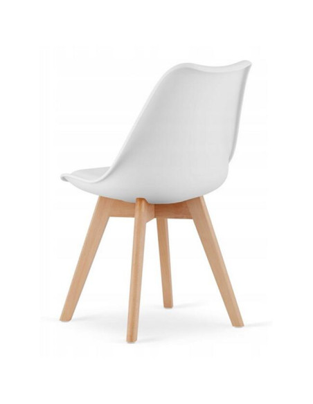 Scaun bucatarie/living, Artool, Mark, PP, lemn, alb, 49x43x82 cm
