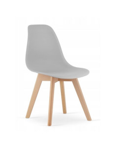 Scaun bucatarie/living, Artool, Kito, PP, lemn, gri, 46x54.5x80 cm