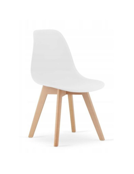 Scaun bucatarie/living, Artool, Kito, PP, lemn, alb, 46x54.5x80 cm